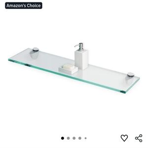 New-Clear Glass Floating Shelf